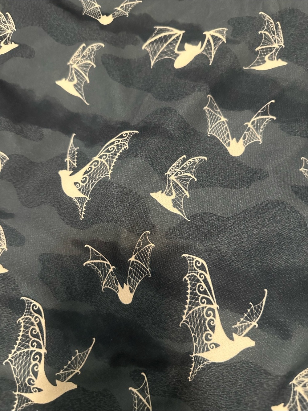 Grey Halloween bats pinup girl clothing Natalie dress - Picture 2 of 3